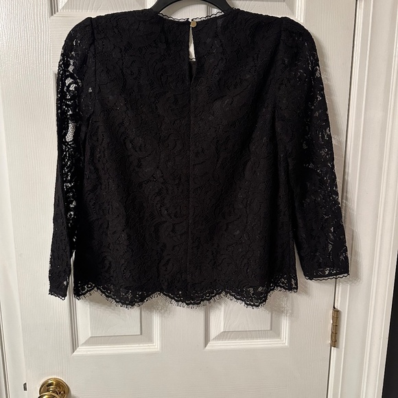 Draper James Black Lace Top NWT Size 6 - Picture 5 of 7